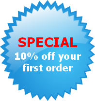 SPECIAL
10% off your 
first order